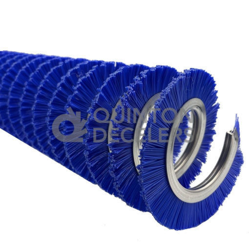 Brosse spiralé enroulé extérieur fibre nylon bleu